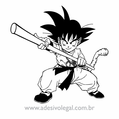 Adesivo - Goku Criança com Bastão