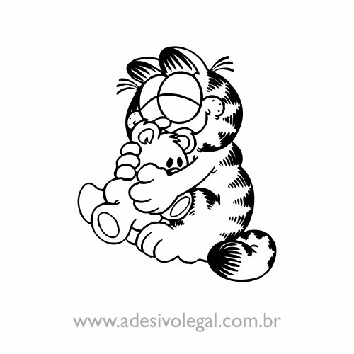Adesivo - Garfield - Abraço